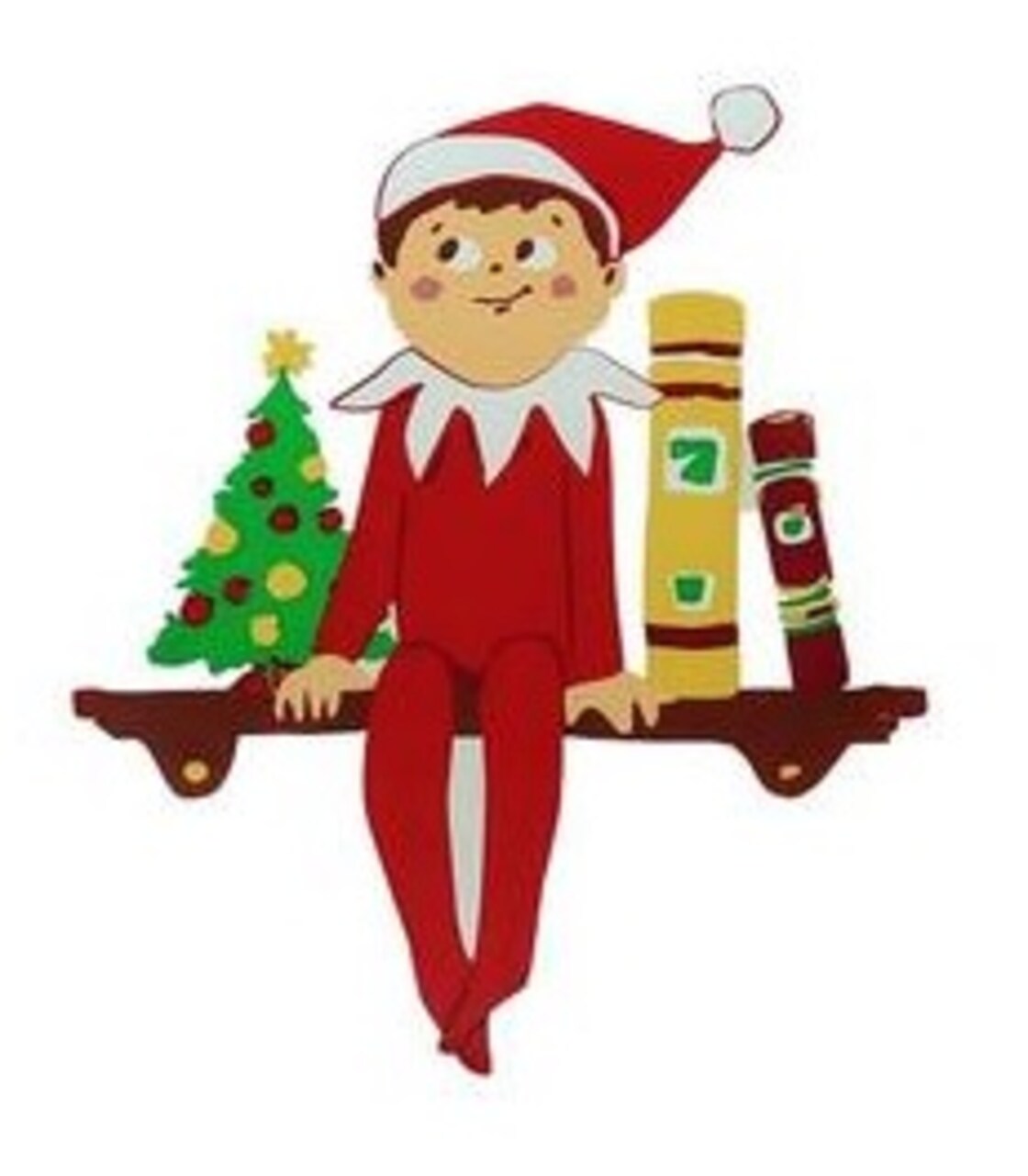 Product Works 5.75" The Elf on the Shelf Jelz Christmas Window Cling
